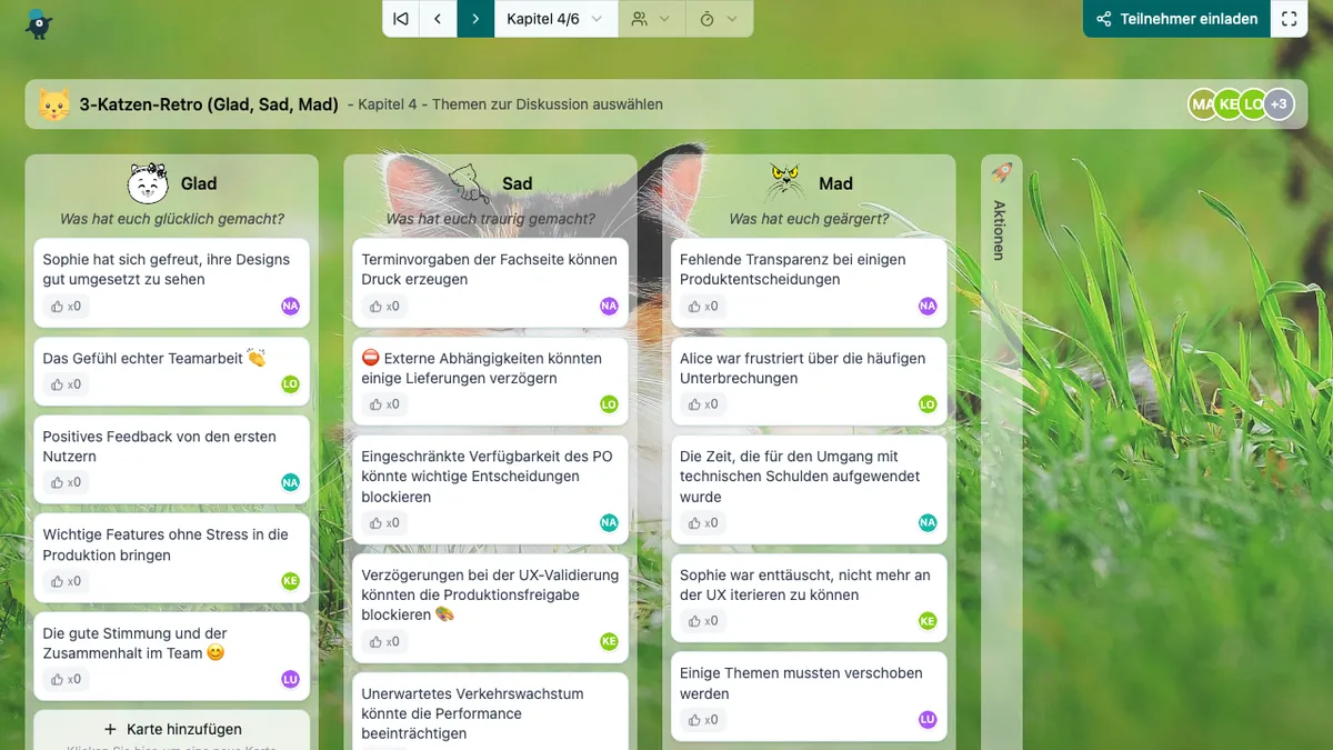 3-Katzen-Retro (Glad, Sad, Mad) - choose-subjects