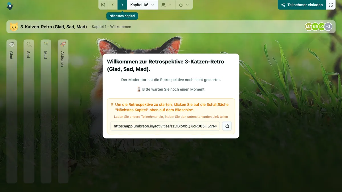 3-Katzen-Retro (Glad, Sad, Mad) - welcome