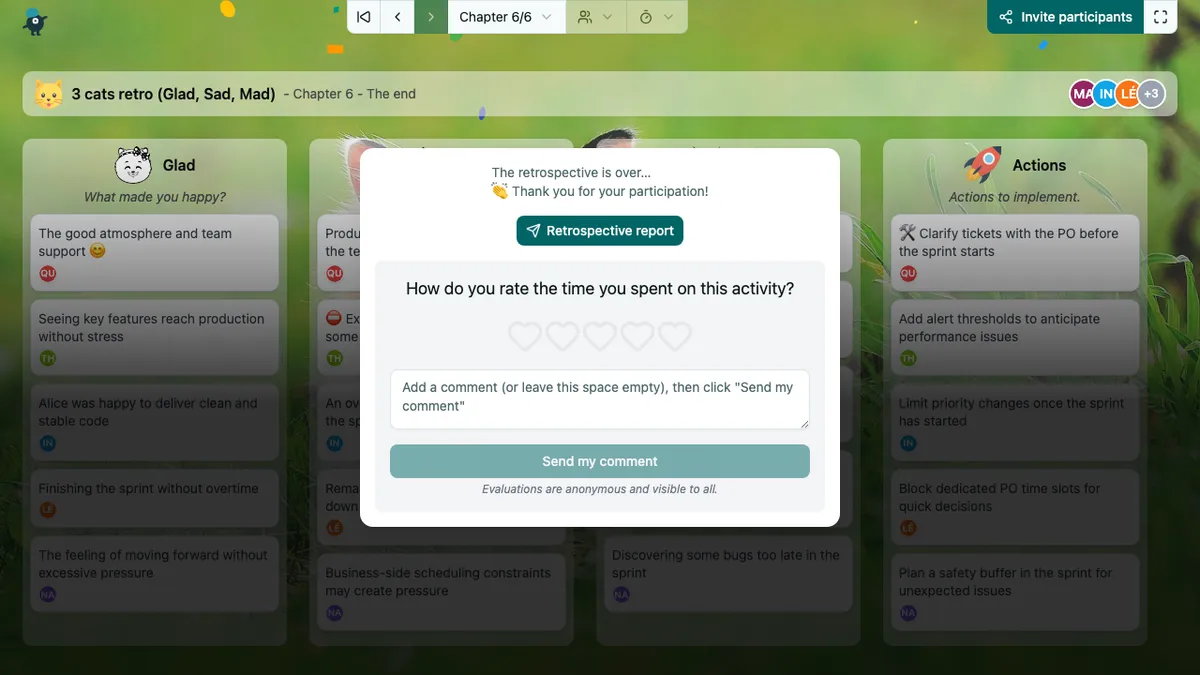 Retro 3 kotów (Glad, Sad, Mad) - end