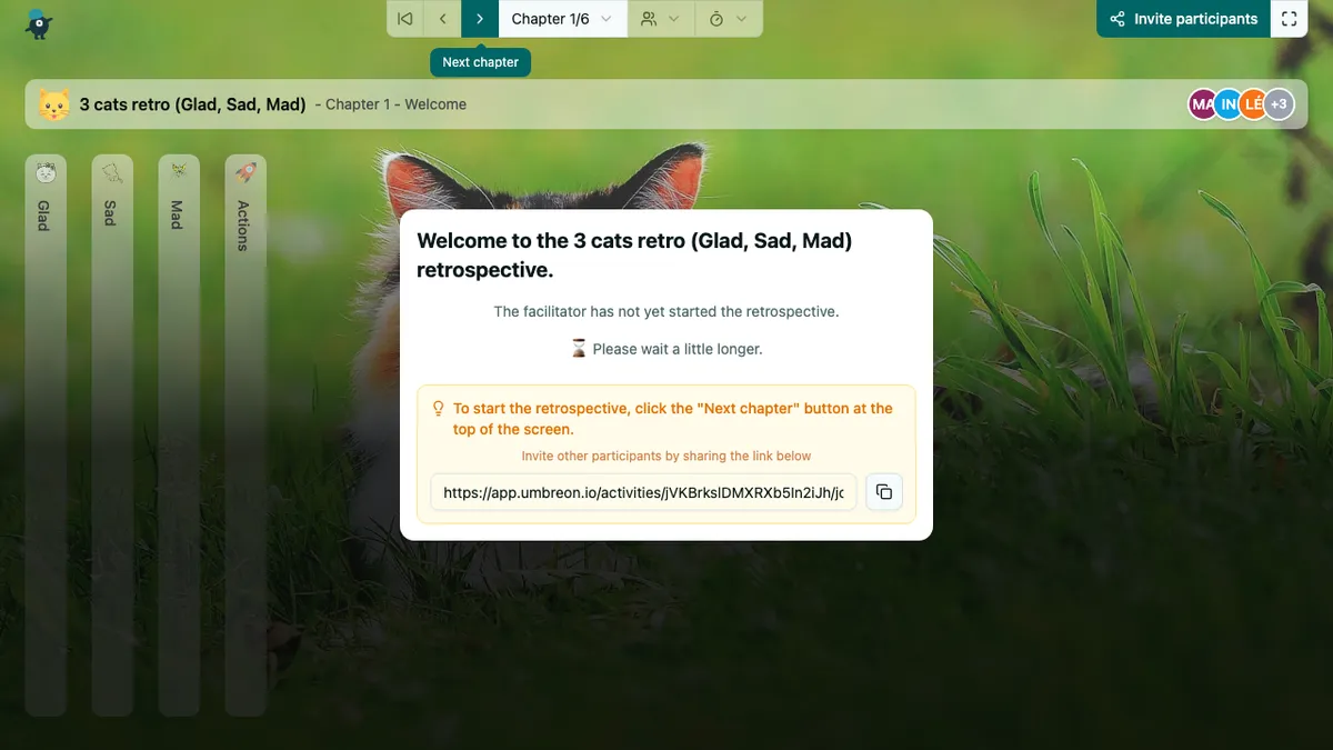 Retro 3 kotów (Glad, Sad, Mad) - welcome