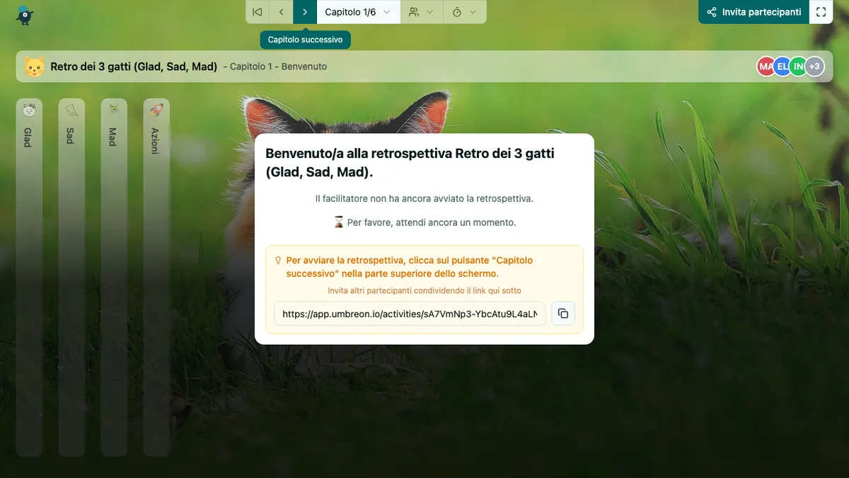 Retro dei 3 gatti (Glad, Sad, Mad) - welcome