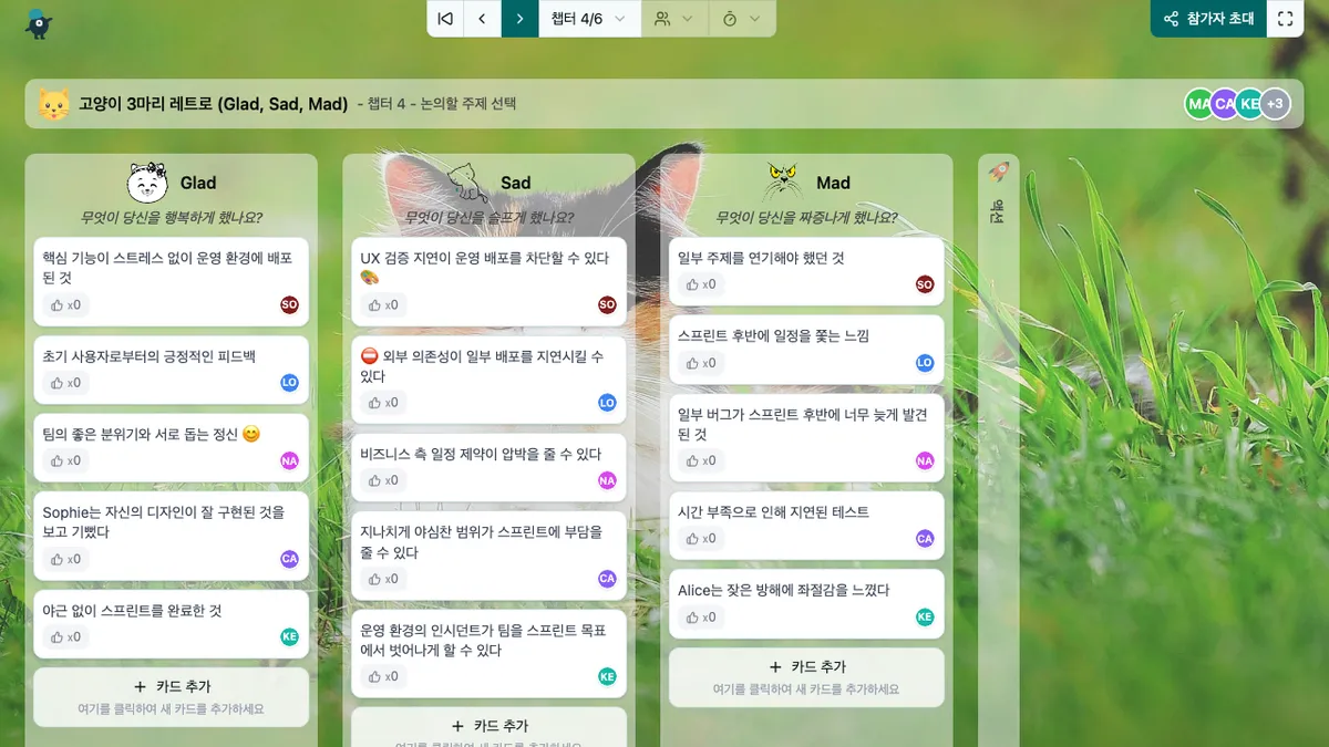 고양이 3마리 레트로 (Glad, Sad, Mad) - choose-subjects