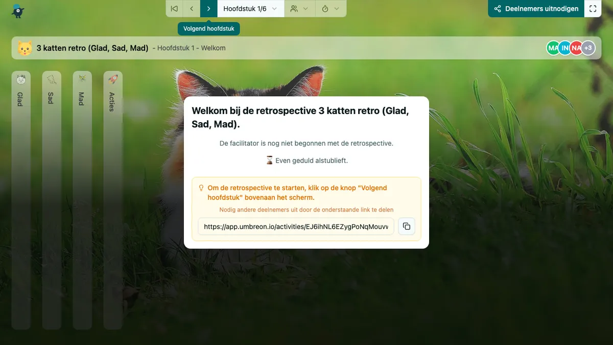 3 katten retro (Glad, Sad, Mad) - welcome