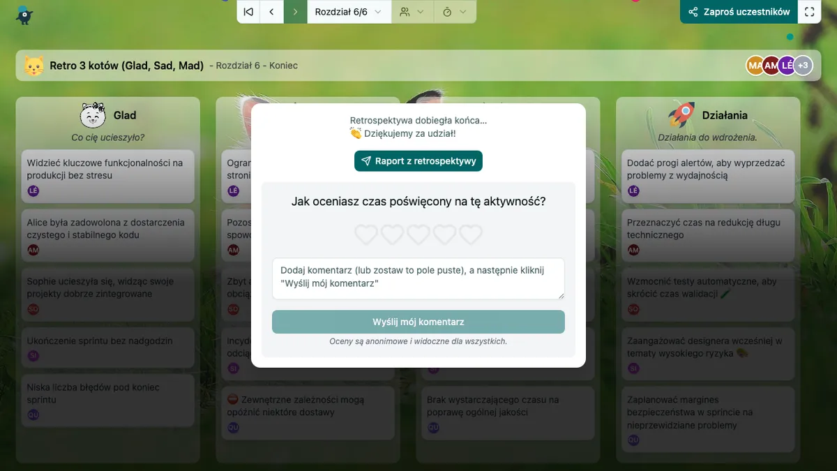 Retro 3 kotów (Glad, Sad, Mad) - end