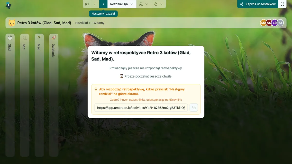 Retro 3 kotów (Glad, Sad, Mad) - welcome