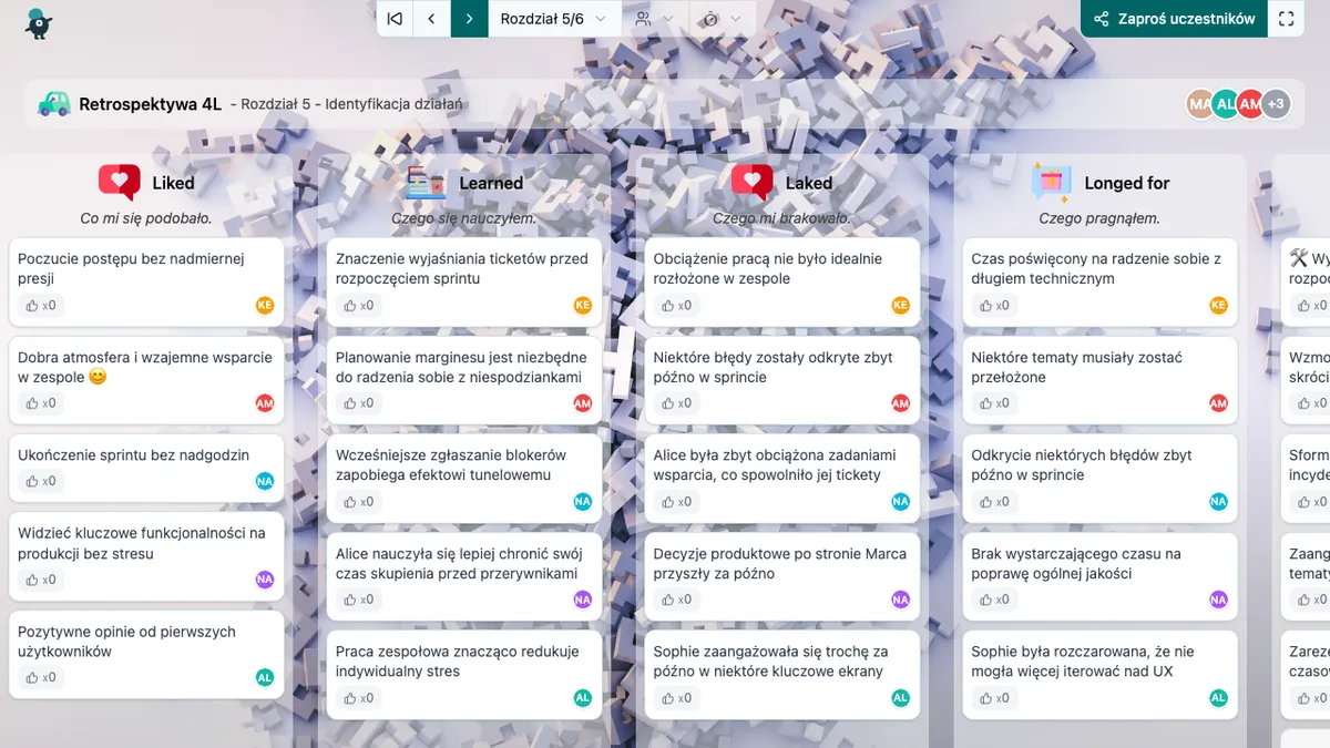 Retrospektywa 4L - actions