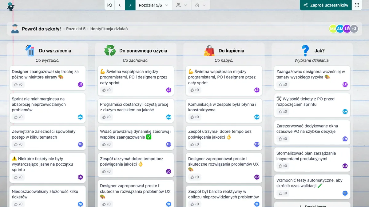 Powrót do szkoły! - actions