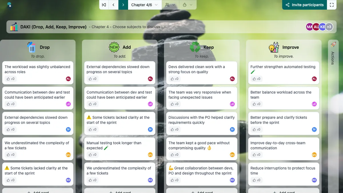 DAKI (Drop, Add, Keep, Improve) - choose-subjects