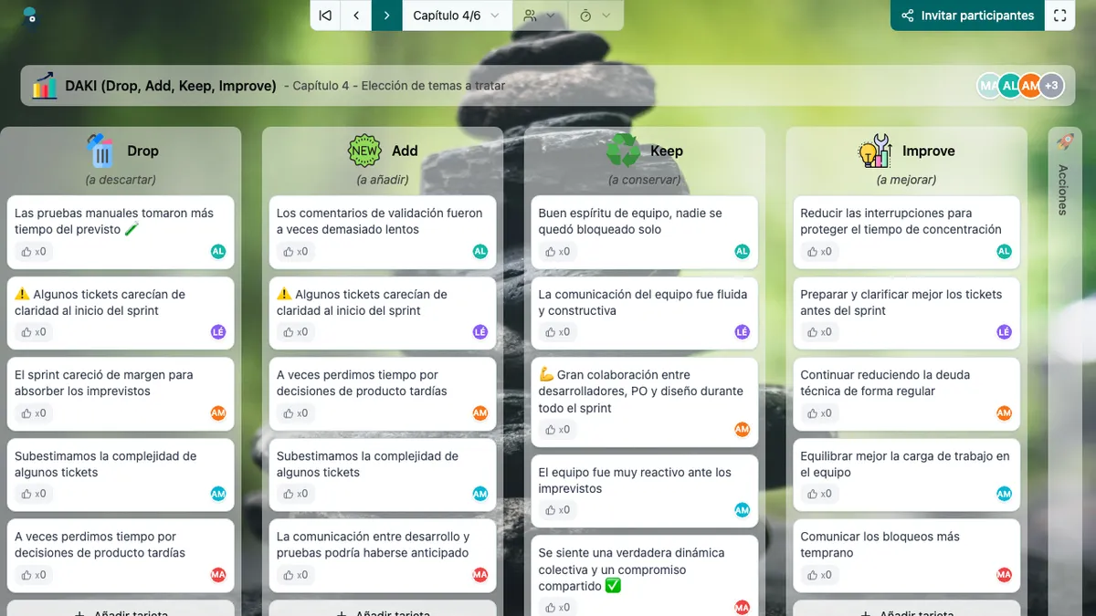 DAKI (Drop, Add, Keep, Improve) - choose-subjects