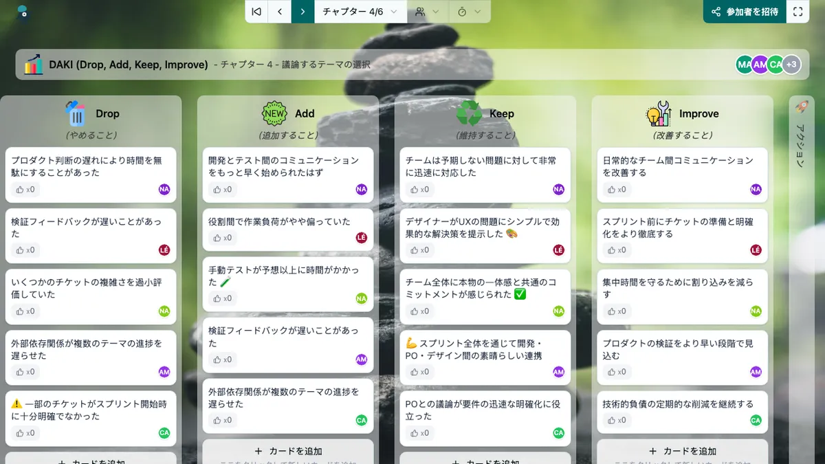 DAKI (Drop, Add, Keep, Improve) - choose-subjects