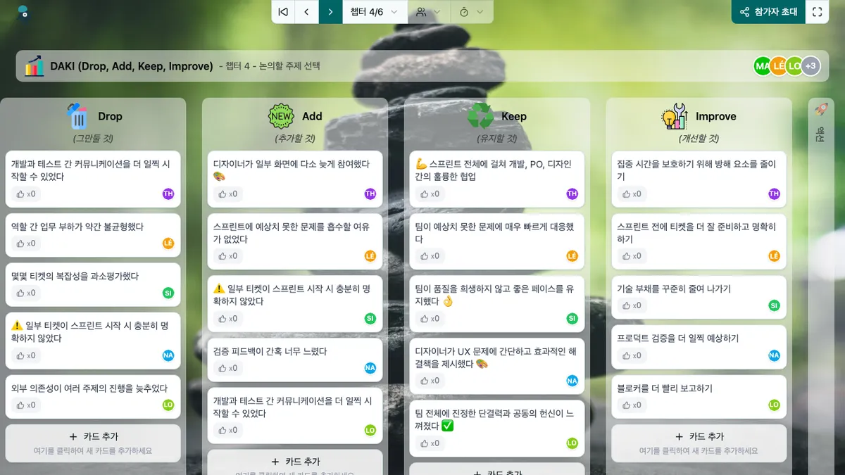 DAKI (Drop, Add, Keep, Improve) - choose-subjects