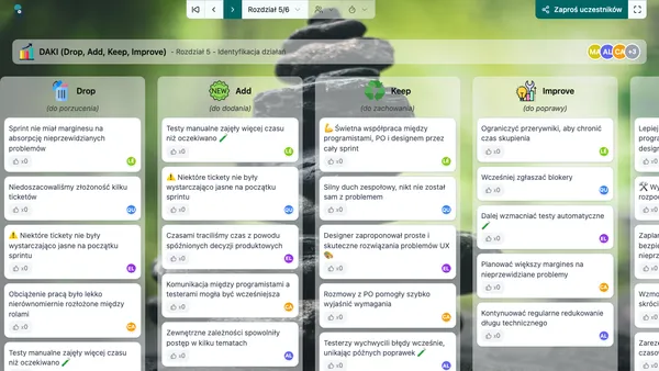 DAKI (Drop, Add, Keep, Improve)