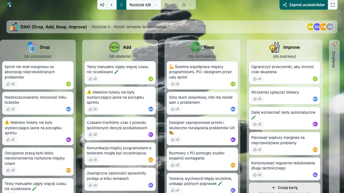 DAKI (Drop, Add, Keep, Improve) - choose-subjects