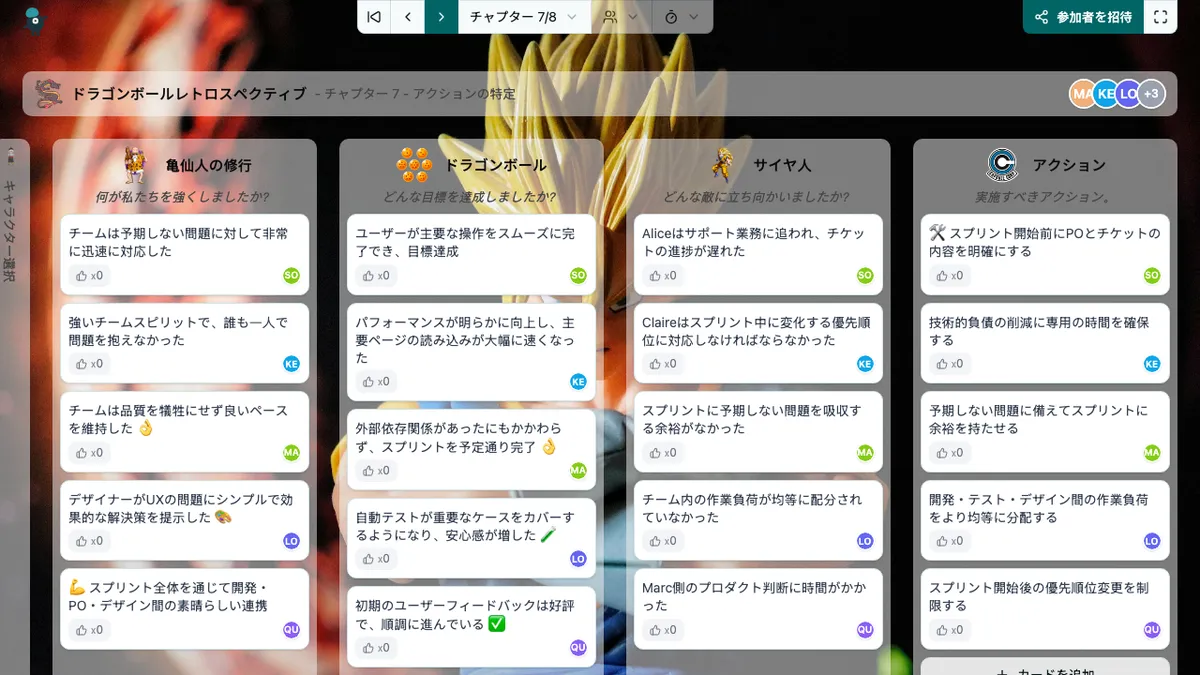 ドラゴンボールレトロスペクティブ - actions