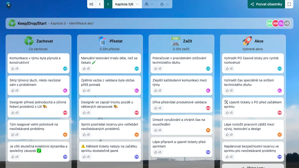 Keep/Drop/Start - actions