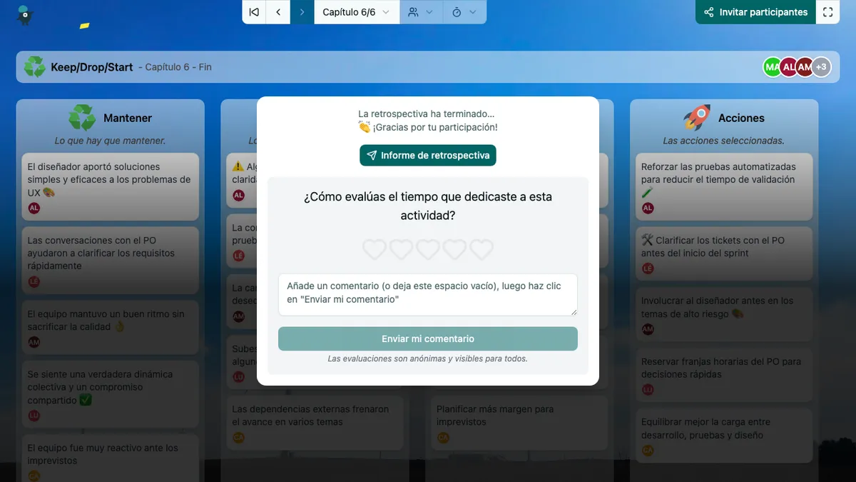 Keep/Drop/Start - end