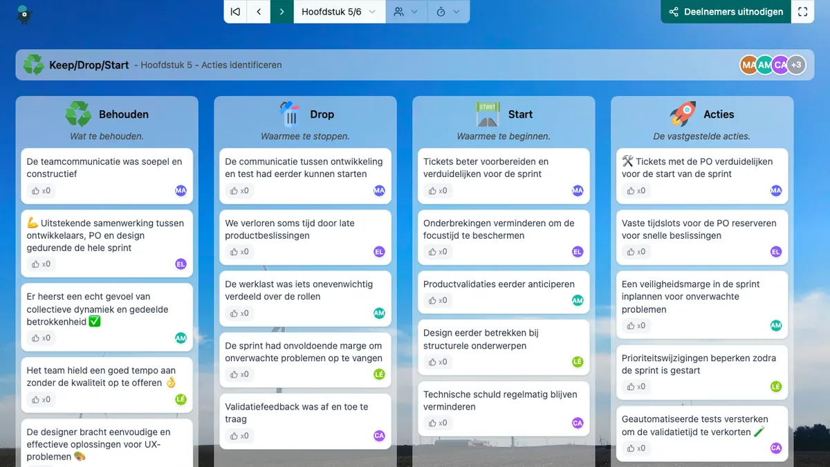 Keep/Drop/Start - actions