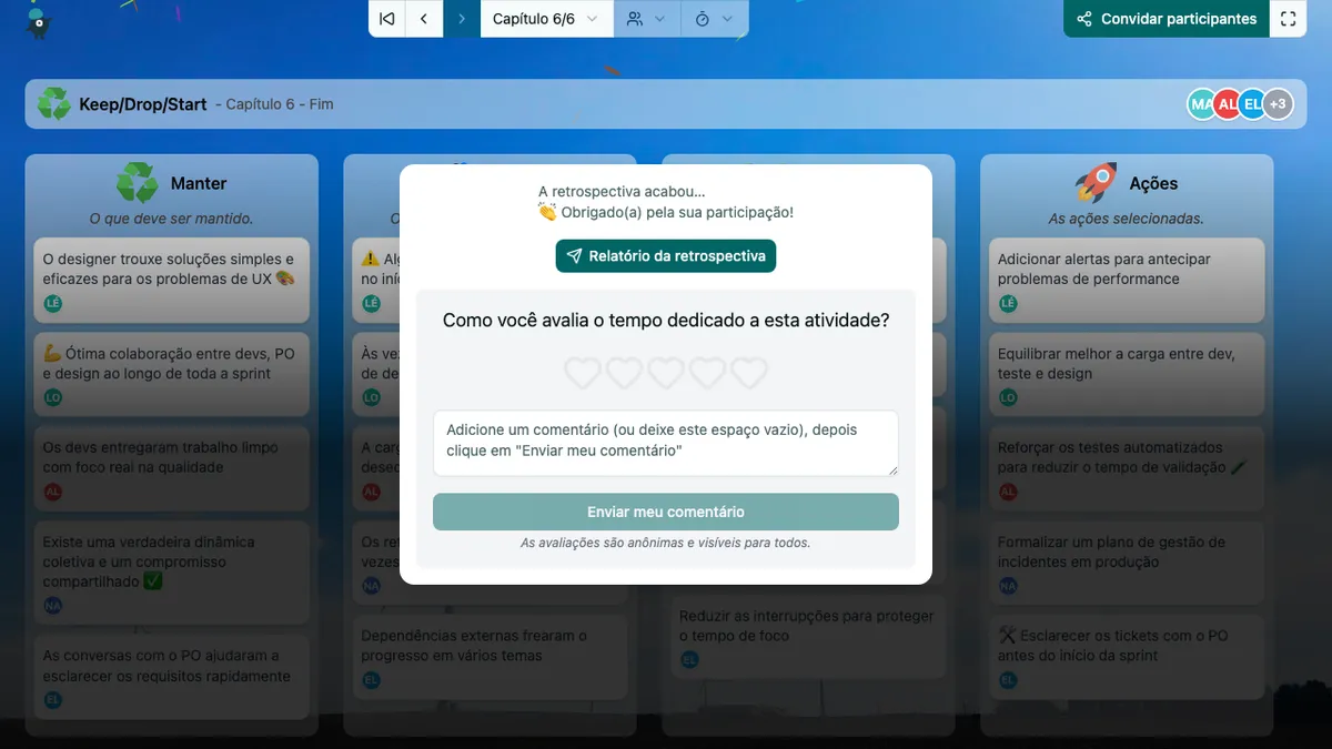 Keep/Drop/Start - end