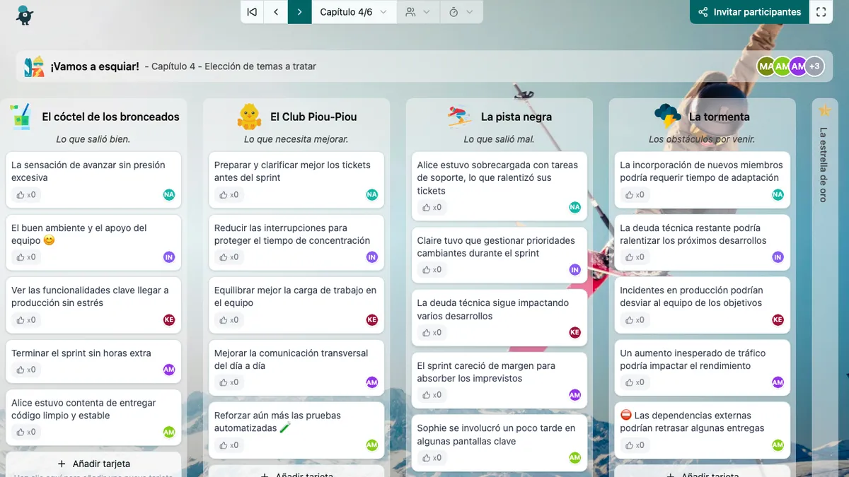 ¡Vamos a esquiar! - choose-subjects