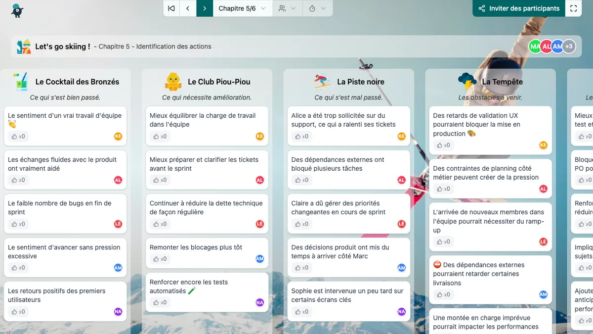 Let's go skiing ! - actions