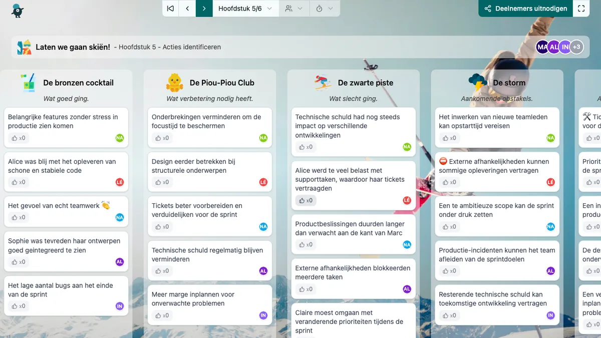 Laten we gaan skiën! - actions