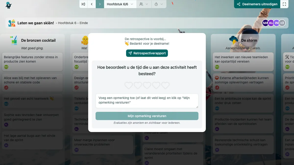 Laten we gaan skiën! - end