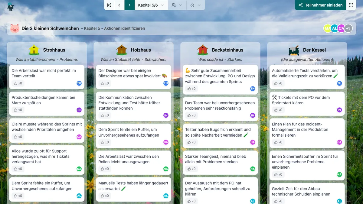 Die 3 kleinen Schweinchen - actions
