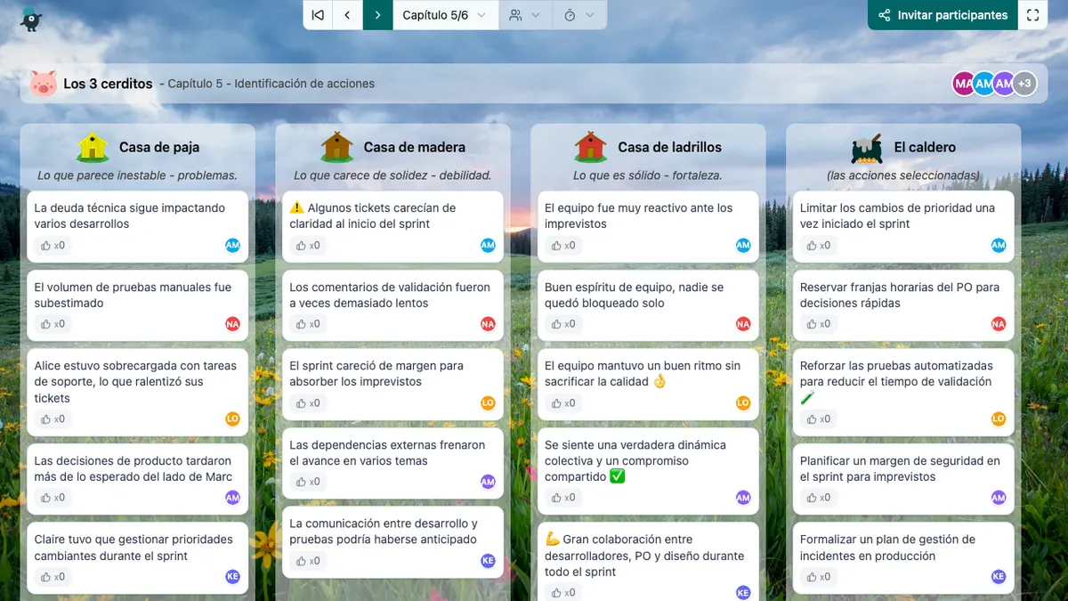 Los 3 cerditos - actions