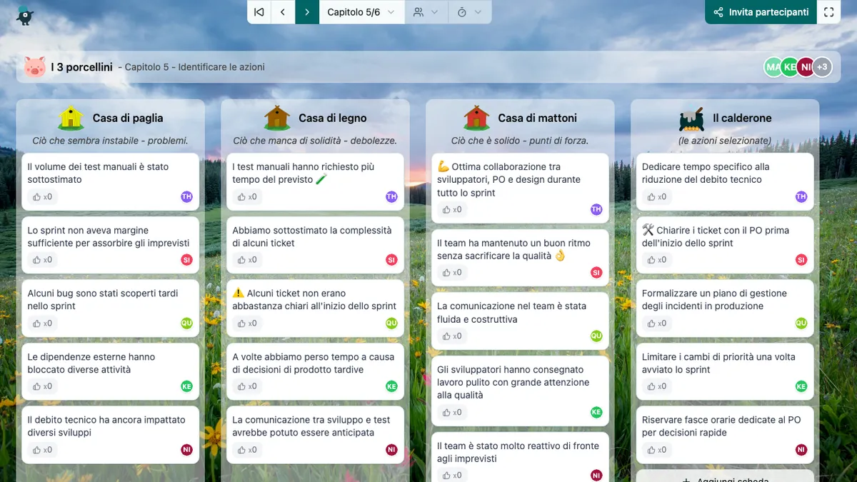 I 3 porcellini - actions