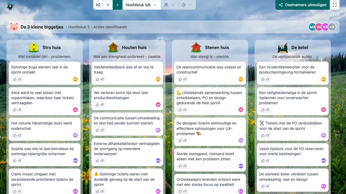 De 3 kleine biggetjes - actions