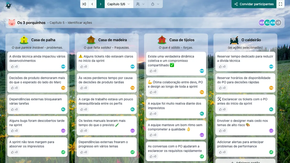 Os 3 porquinhos - actions