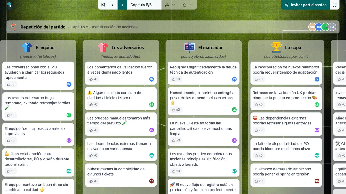 Repetición del partido - actions
