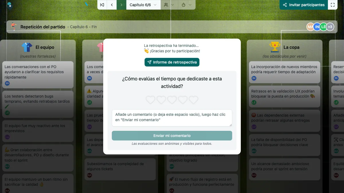 Repetición del partido - end