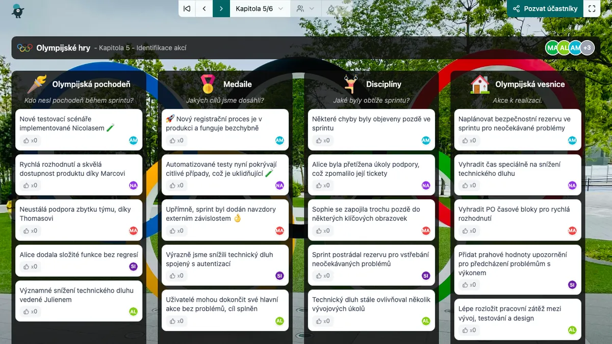 Olympijské hry - actions