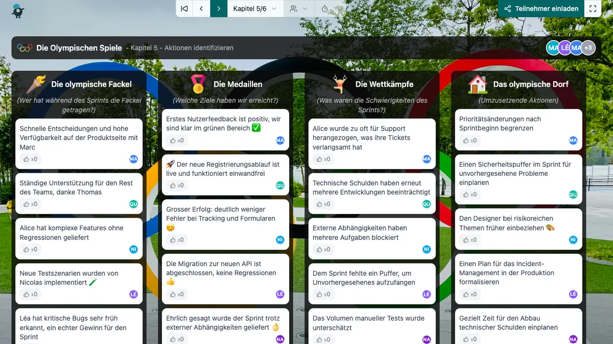 Die Olympischen Spiele - actions