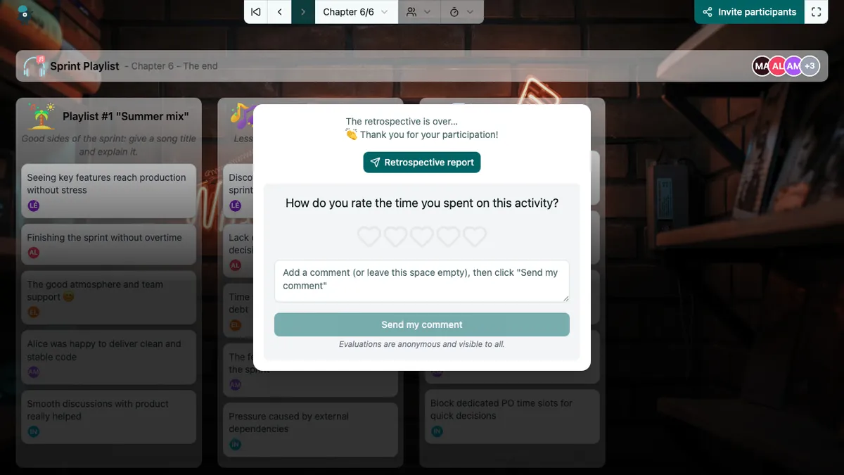 Playlista sprintu - end