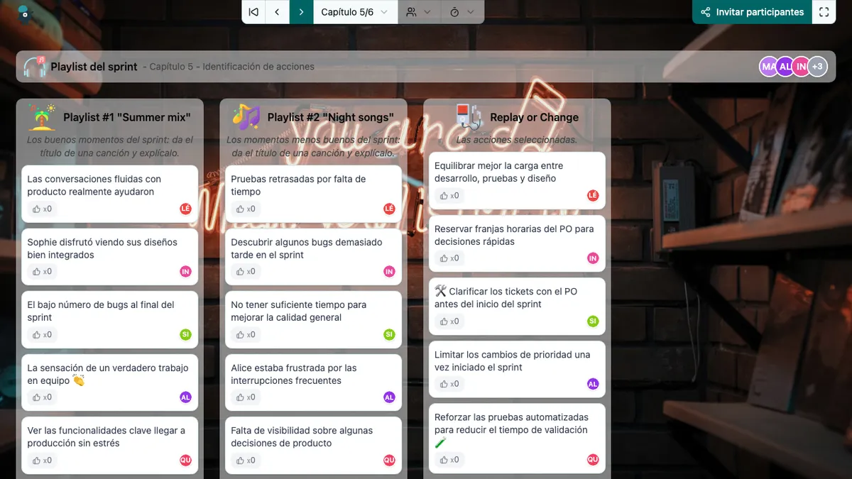 Playlist del sprint - actions