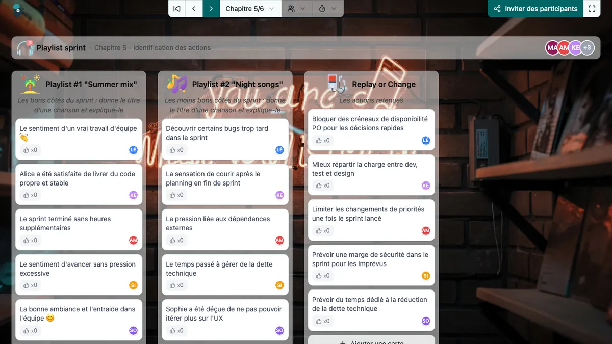 Playlist sprint - actions