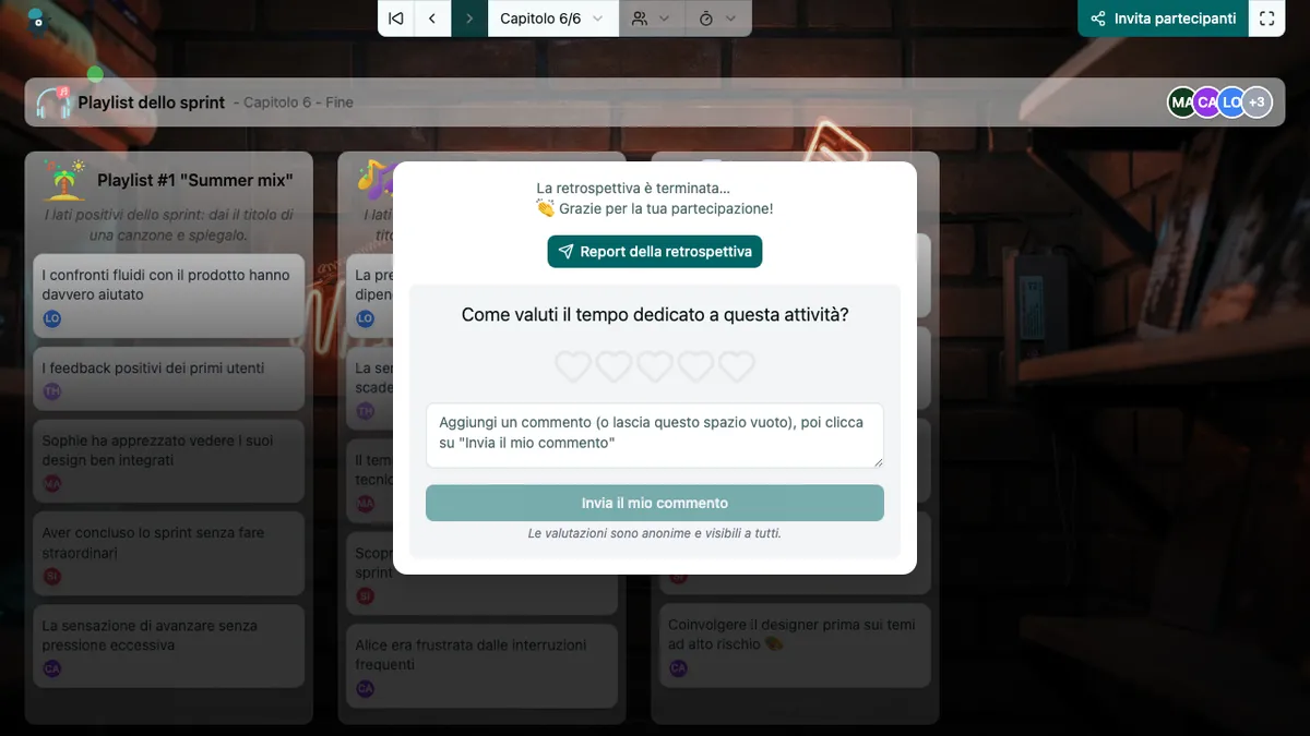 Playlist dello sprint - end