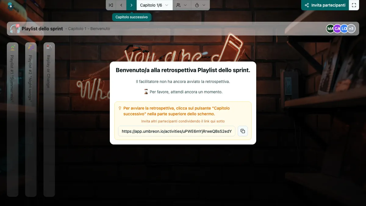 Playlist dello sprint - welcome