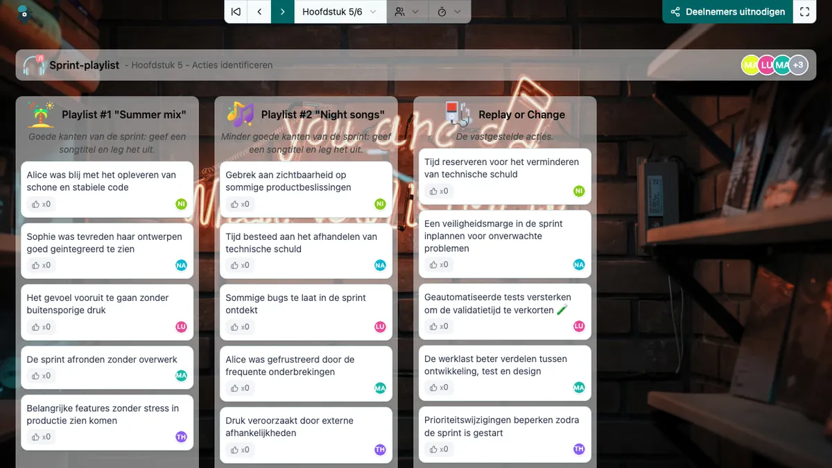Sprint-playlist - actions