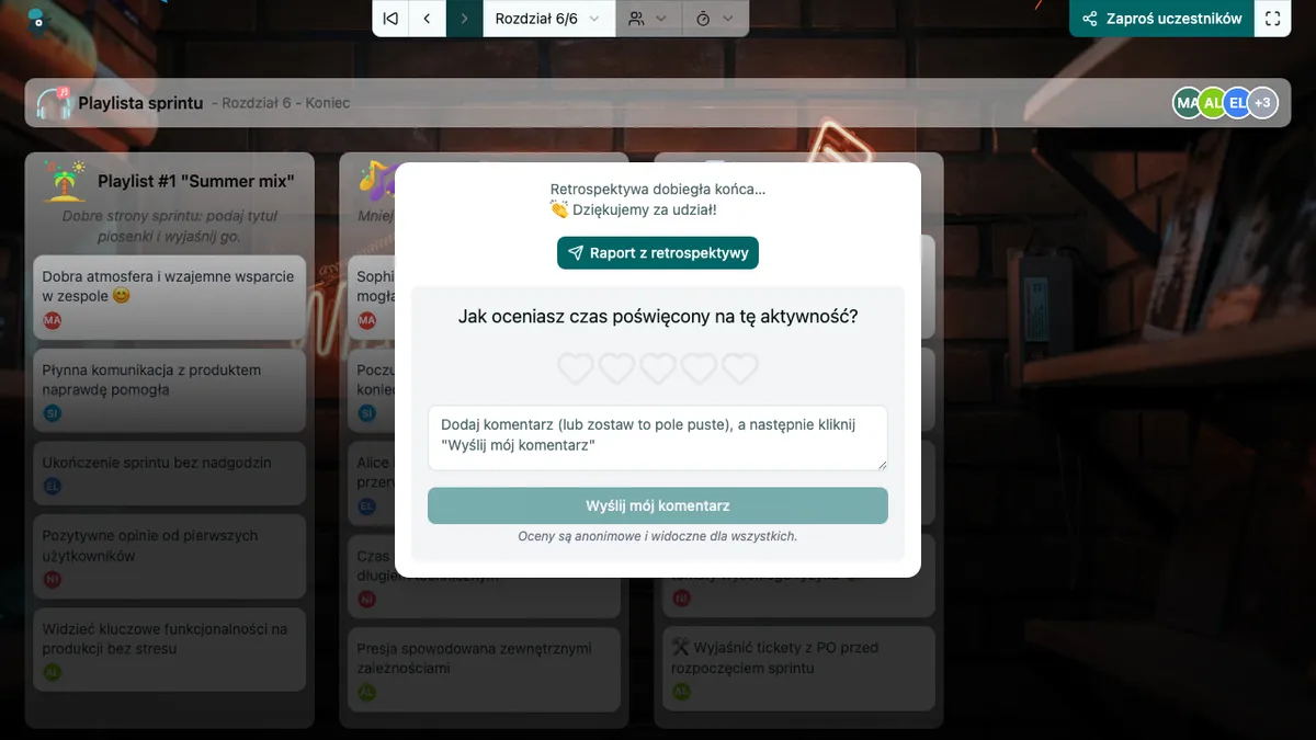 Playlista sprintu - end