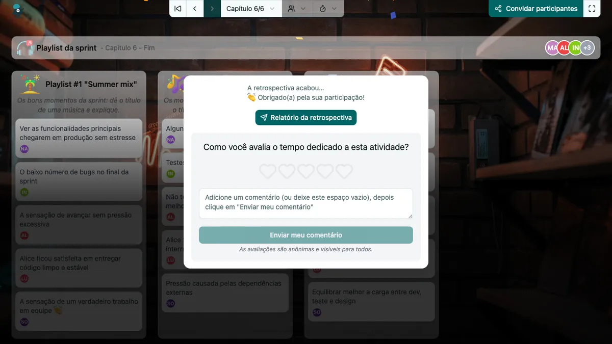 Playlist da sprint - end