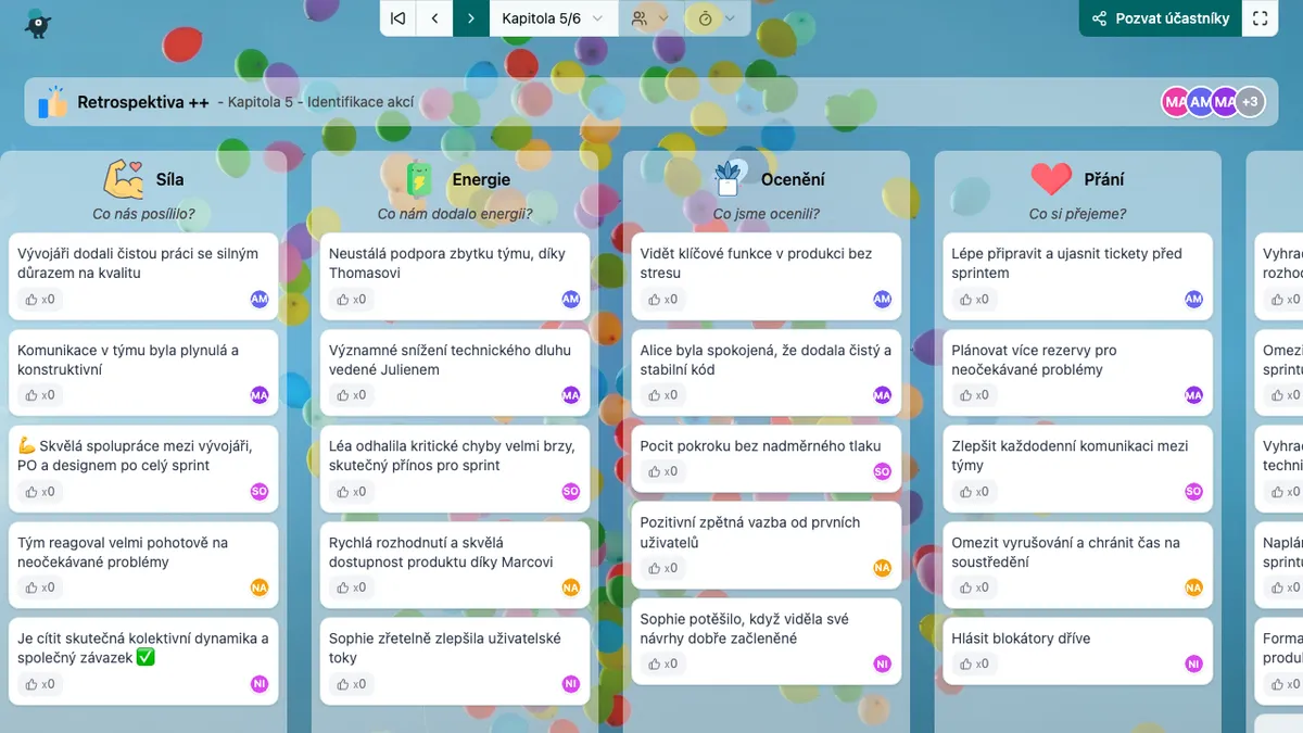 Retrospektiva ++ - actions