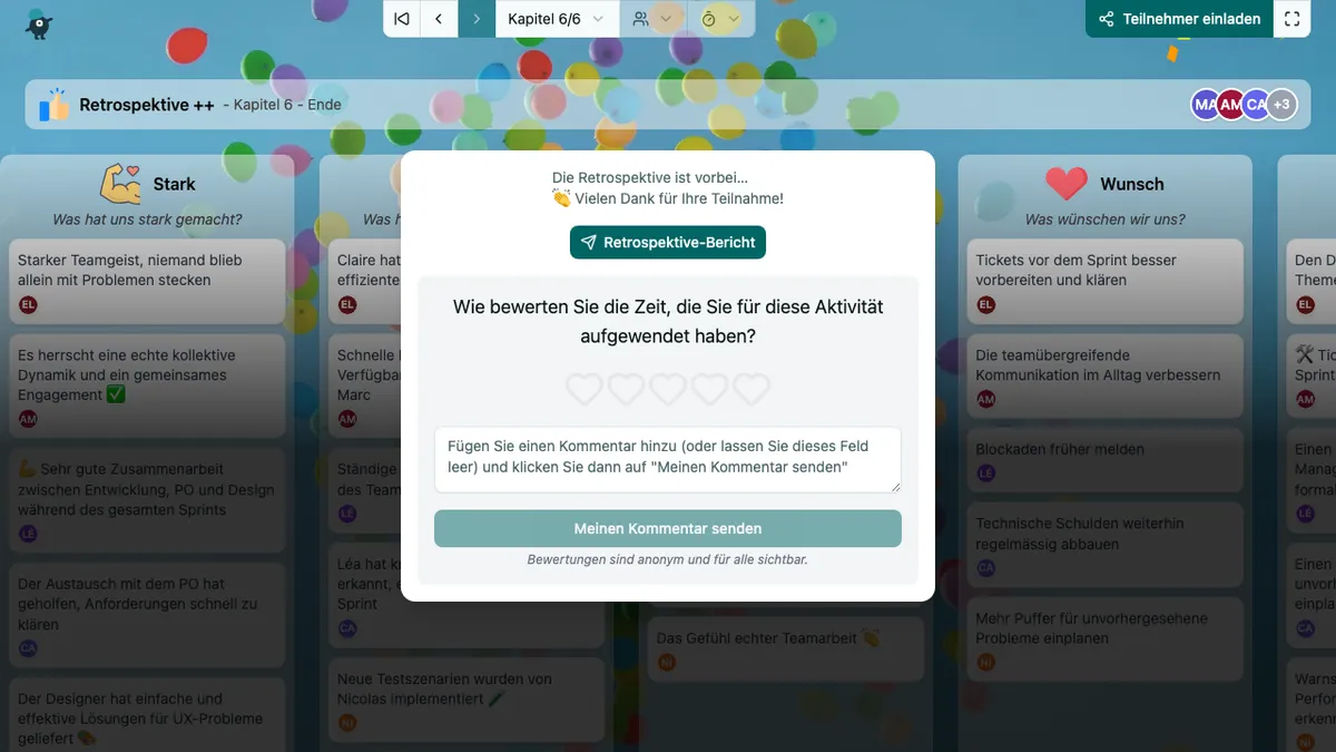 Retrospektive ++ - end