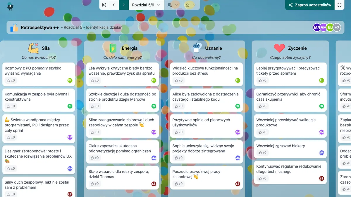 Retrospektywa ++ - actions