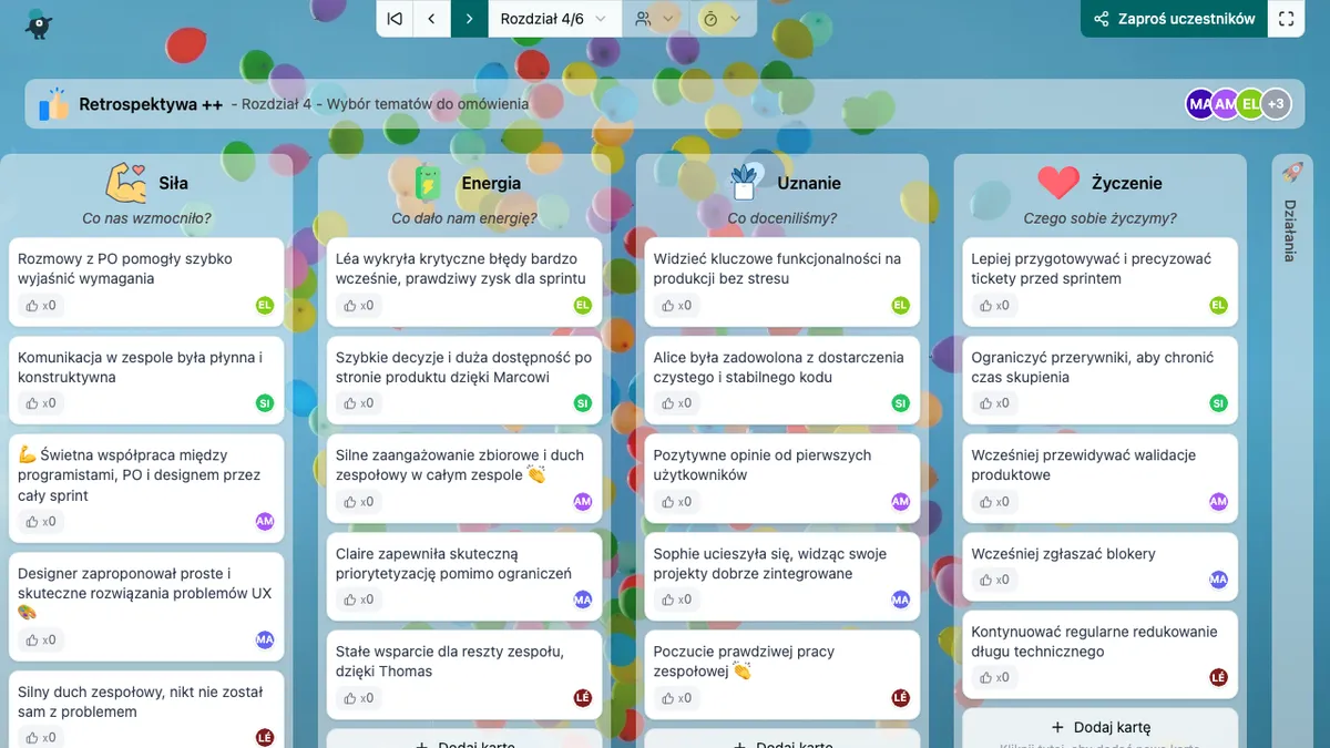 Retrospektywa ++ - choose-subjects