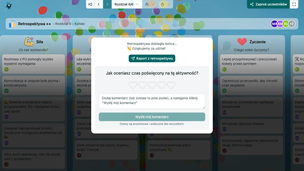 Retrospektywa ++ - end