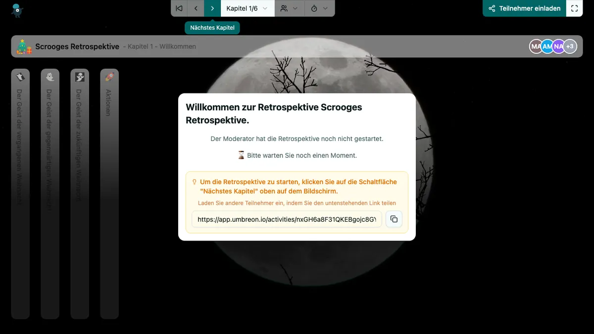 Scrooges Retrospektive - welcome