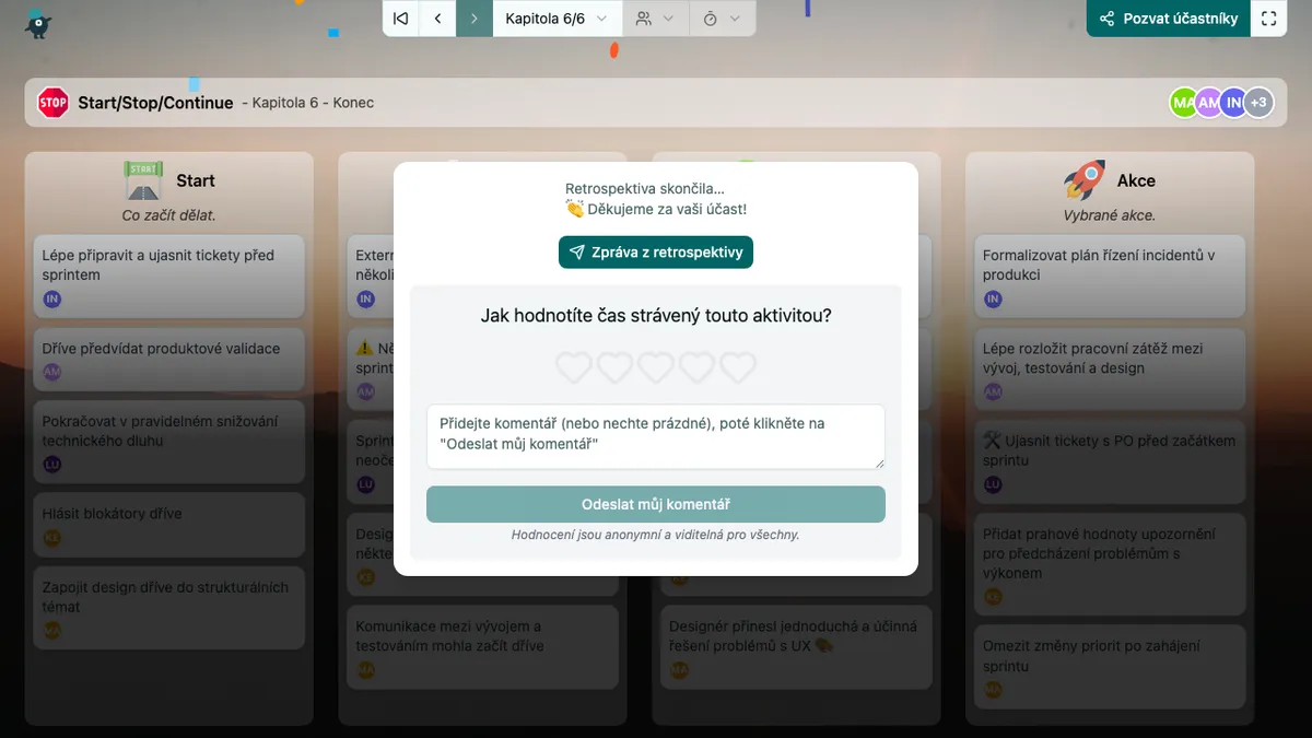 Start/Stop/Continue - end